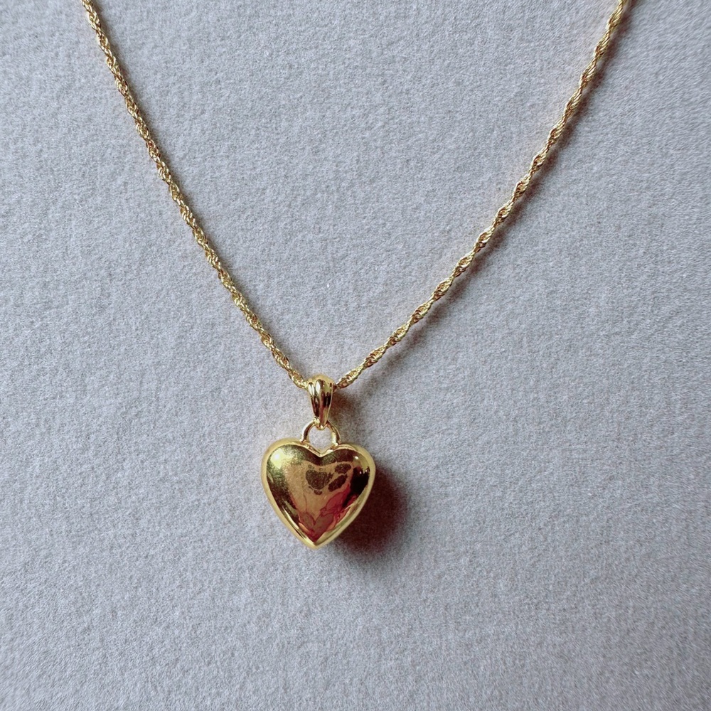 Delicate Gold Heart Pendant ONLY for Women